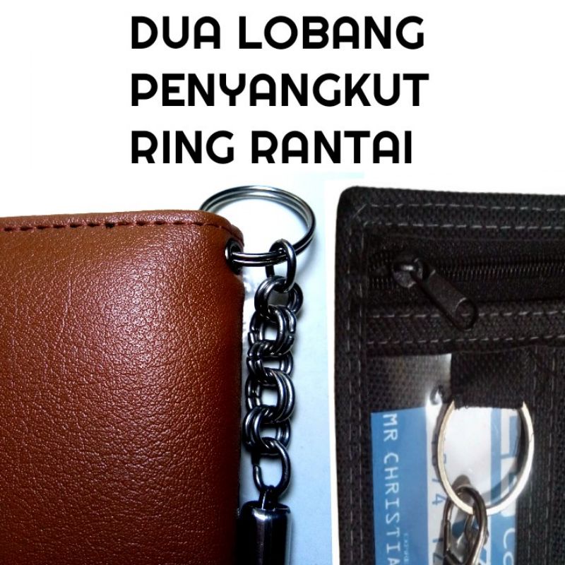 DOMPET PRIA RANTAI IMPORT/DOMPET RA6NTAI KULIT SINTETIS