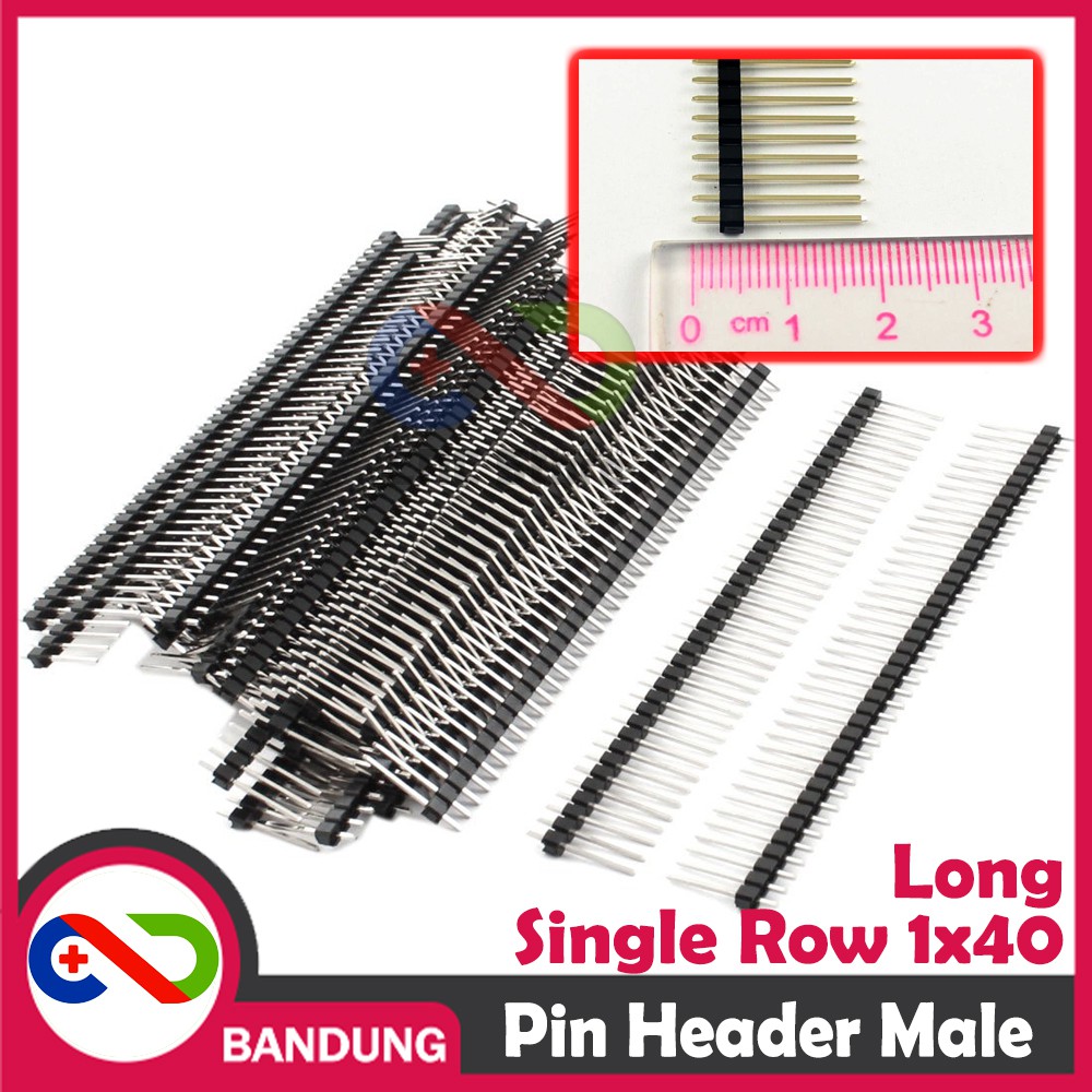 PIN HEADER LONG PANJANG 17MM MALE STRIP SINGLE 1X40 2.54MM