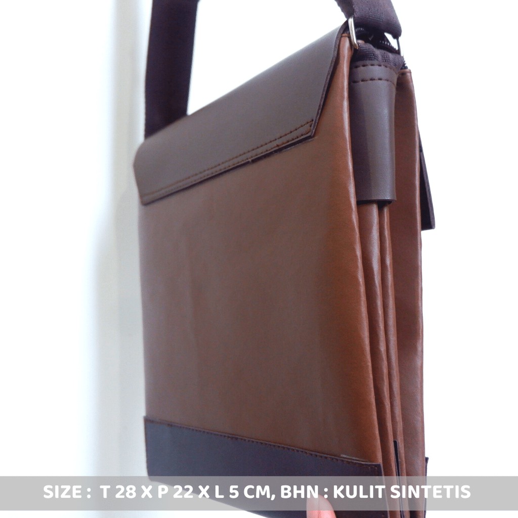 Tas Pria Tas Bahu Selempang Pria POLOS GESPER Kulit SINTETIS Muat Gadget 8 Inchi Slingbag cowok