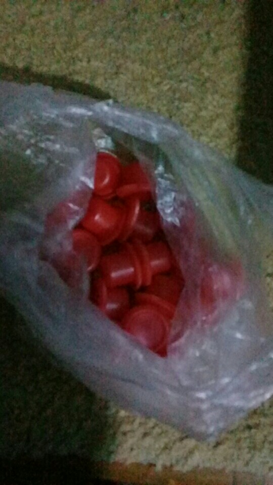 Tutup Botol Bensin 1 Liter / Tutup Bolles 1 Liter Putih Merah Smt2 B1