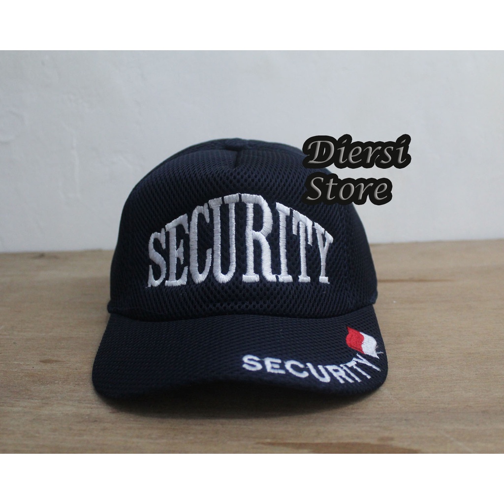 DIERSI STORE TOPI DOUBLE MESH BORDIR SECURTY /TOPI SECURITY/TOPI SATPAM BORDIR