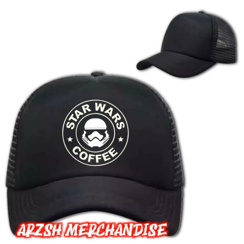 Topi Star Wars Coffee - Topi Trucker Jaring Star Wars