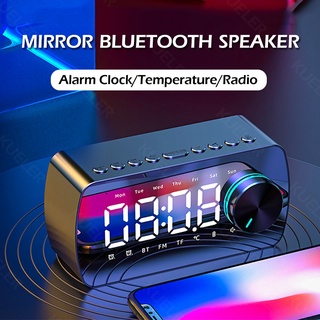 Speaker Bluetooth Bass P2 Tampilan Cermin LED Speaker Bluetooth Portable Subwoofer Mode Alarm Ganda Spiker Bluetooth Tampilan Suhu Musik Box Modus Radio FM Bluetooth Sound Bluetooth