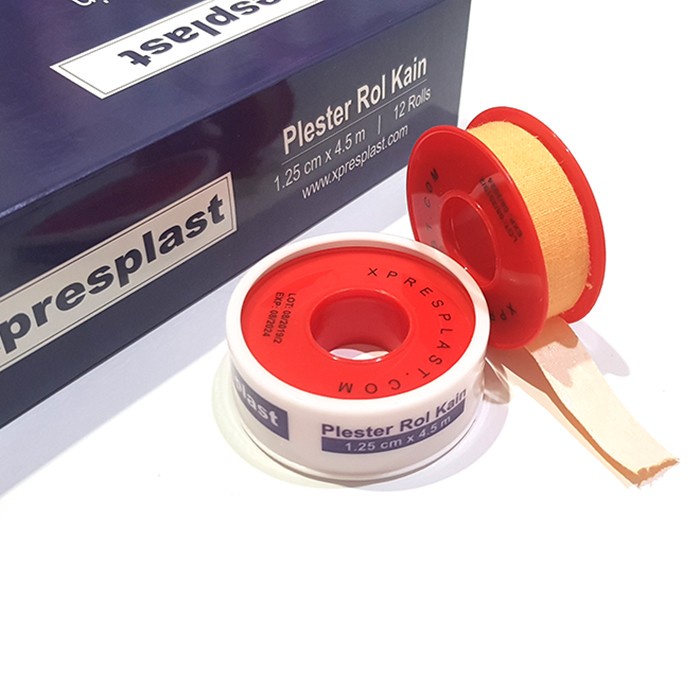 Gidcare Xpresplast Plester Rol Kain 1,25cm x 4,5m / Sejenis Leukoplast