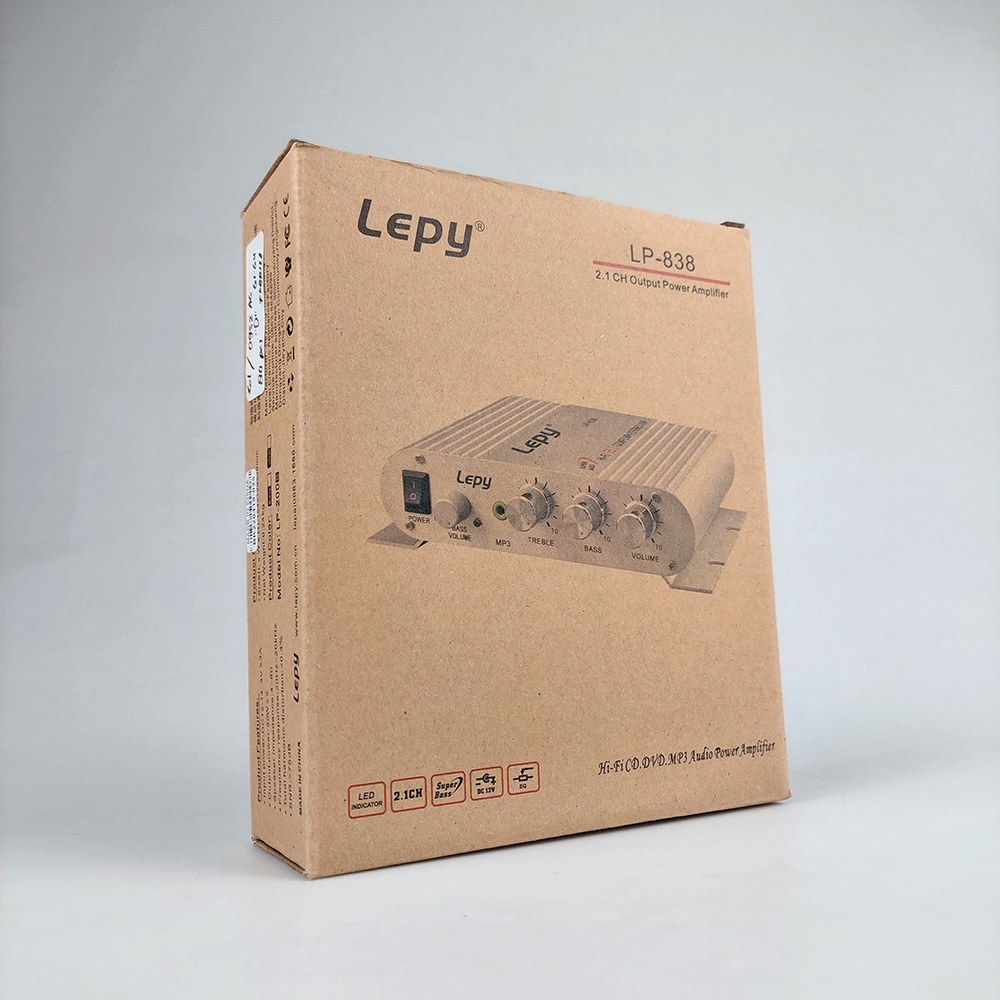 Lepy HiFi Stereo Amplifier Treble Bass Booster - LP-838