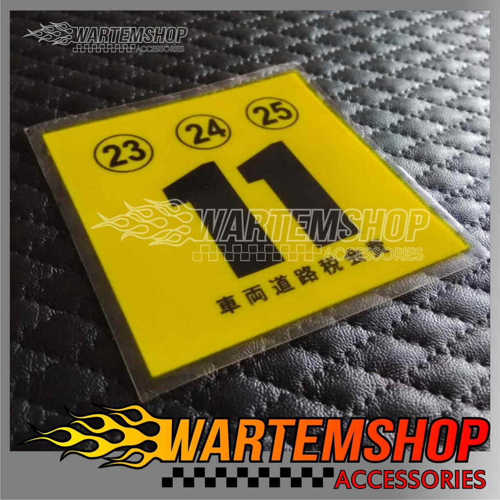 

STIKER ON ROAD TAX JAPAN 11