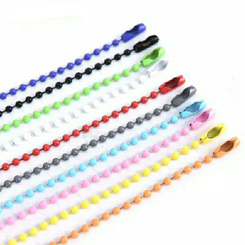 Gantungan Rantai Biji Warna Warni