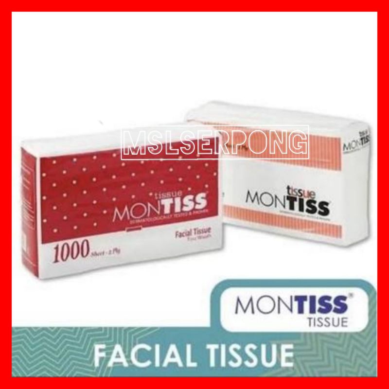 TISSU FACIAL MONTISS 1000 SHEET 2 PLY / TISSU WAJAH / TISU