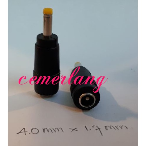 4.0mm*1.7mm Sambungan Jack DC/Female to Male Over Connector Jack DC