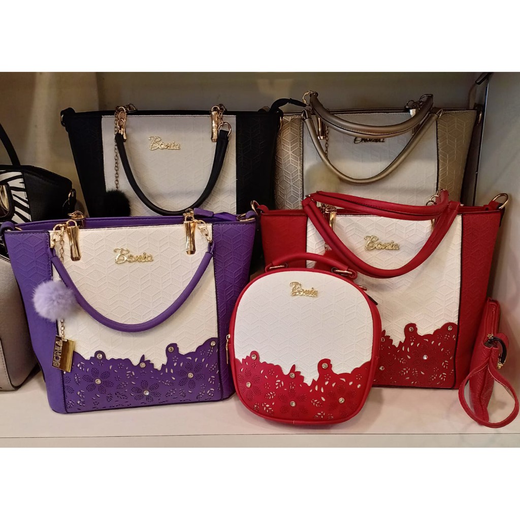 TAS BONIA SET3 9931  LAV TAS IMPORT SELEMPANG TAS WANITA TAS BRANDED BATAM TAS BATAM MURAH