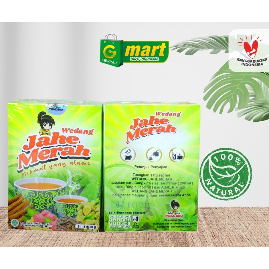 

REMPAH ASLI 100% REMPAH JAHE MERAH SACHET ISI 5