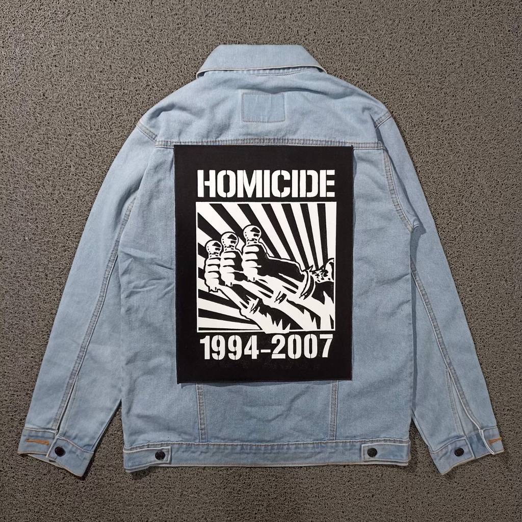 Backpatch Punggung Sablon/Patch Sablon Ukuran Besar Homicide