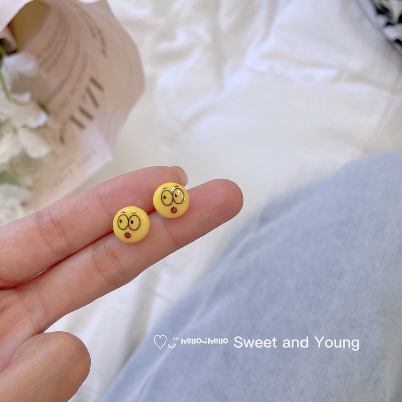 Candy Jewelry Cute Earrings Cartoon Smiley Emoji Earring Fashion Ear Studs for Women and Girls