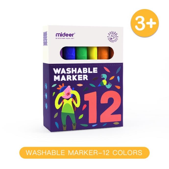 

PERALATAN MENGGAMBAR MIDEER WASHABLE MARKER 24 PCS MAINAN SPIDOL BISA DI HAPUS UNTUK ANAK PERALATAN