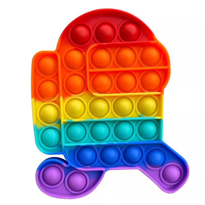 Popit mainan Pop It Murah Fidget Pop Its Square Rainbow Multicolor Foxmind Penghilang Stress-4