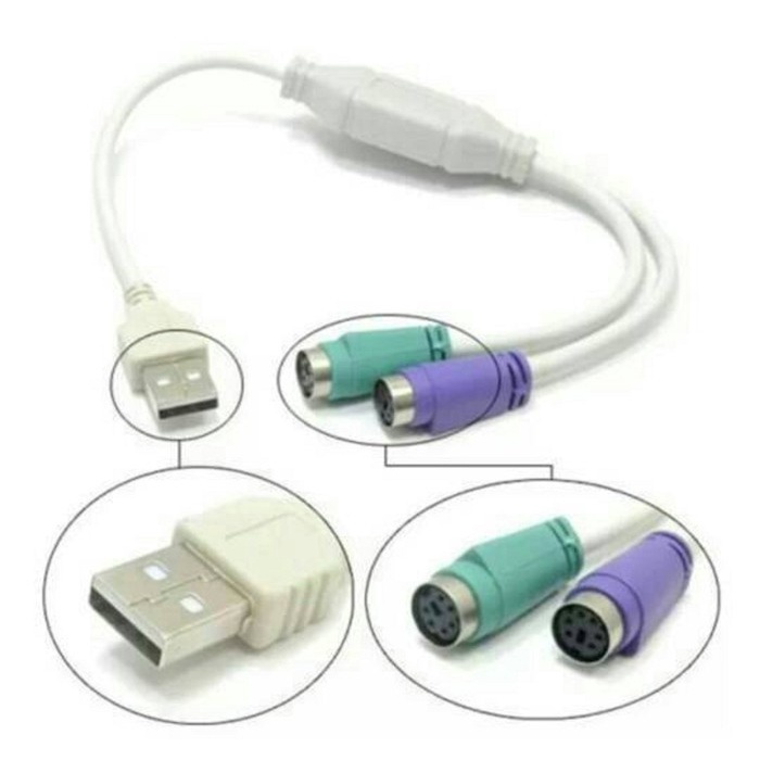 Kabel USB To PS2 For Keyboard &amp; Mouse