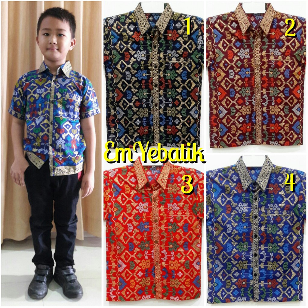  HEM  KEMEJA BATIK  ANAK  LAKI LAKI  MENTARI PRODO Shopee 