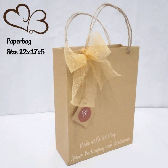 

PAPERBAG SOUVENIR HADIAH dll ukuran 12x17x5