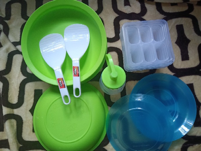 12pcs Piring Plastik 7