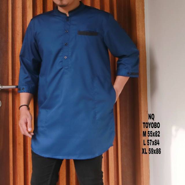 FASHION MUSLIM PRIA BAJU KOKO PRIA KURTA PAKISTAN TOYOBO WARNA KUNING CREAM HITAM BAJU MUSLIM