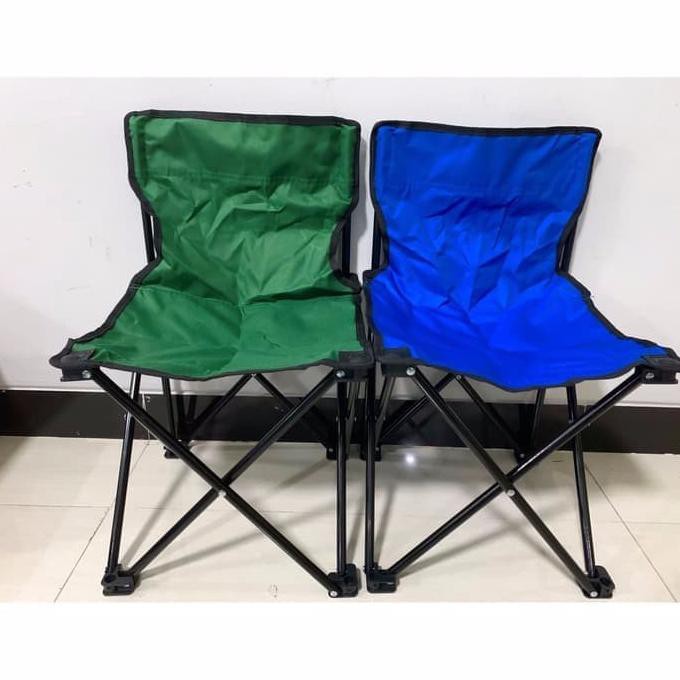 bangku lipat kursi lipat camping chair outdoor import ks840b   biru