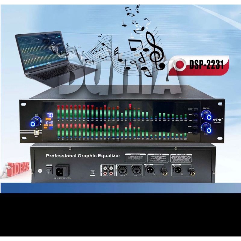 Equaliser Digital vpk dsp 2231 Original Equalizer VPK DSP 2231