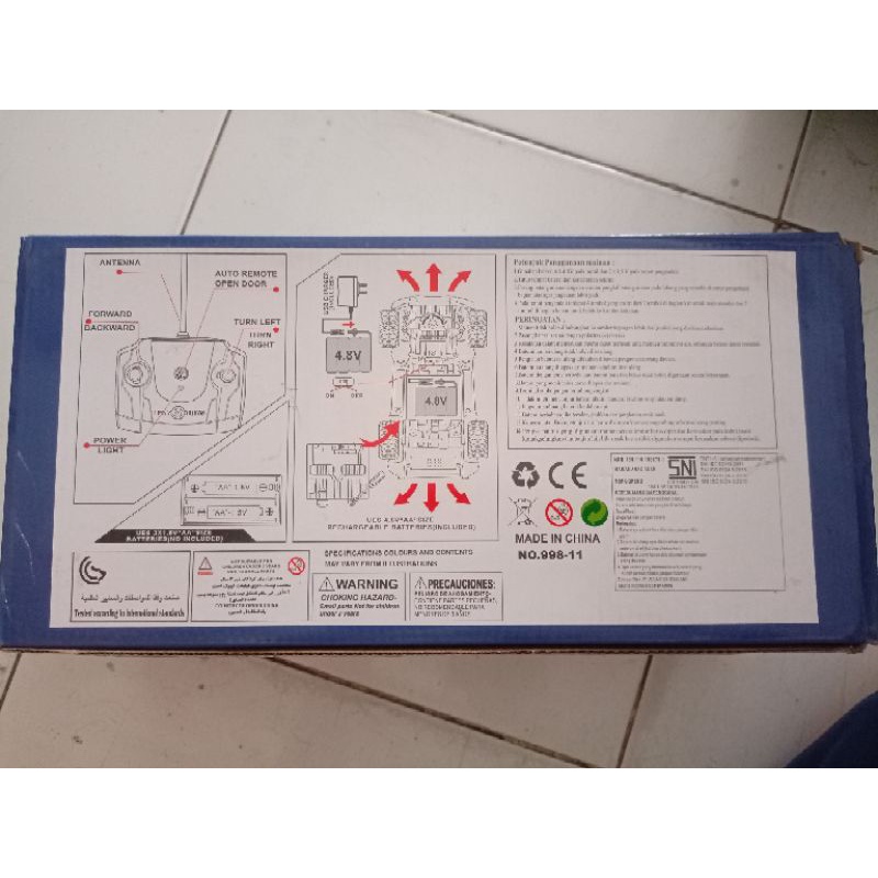 Remote Control RC  Mobil Polis Baterai Cas