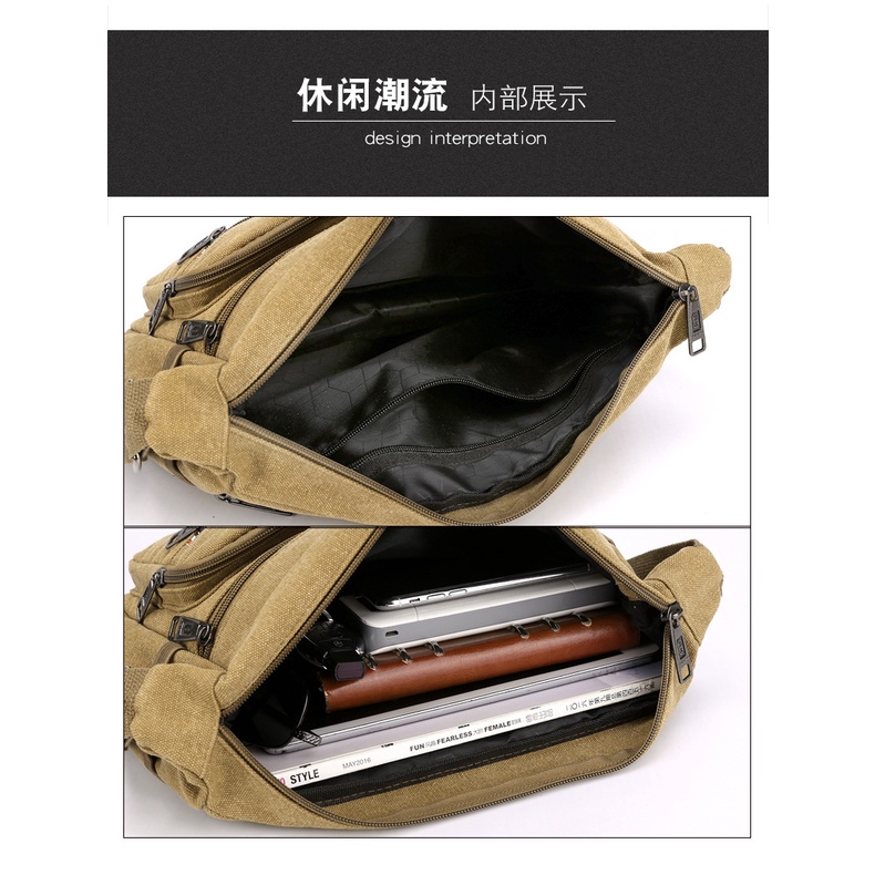 Tas 2in Pria Wanita - Tas Selempang Unisex Premium Quality - Tas Tangan Unisex