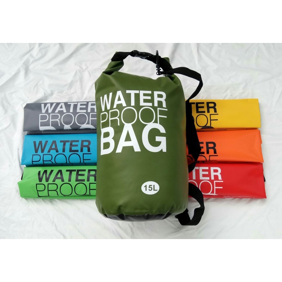 【COD】 Ocean Pack` Dry Bag 15 Liter` DryBag Waterproof 15L` Tas Kantong Anti Air 15 L` Diving Snorkling Renang Hiking Camping Traveling