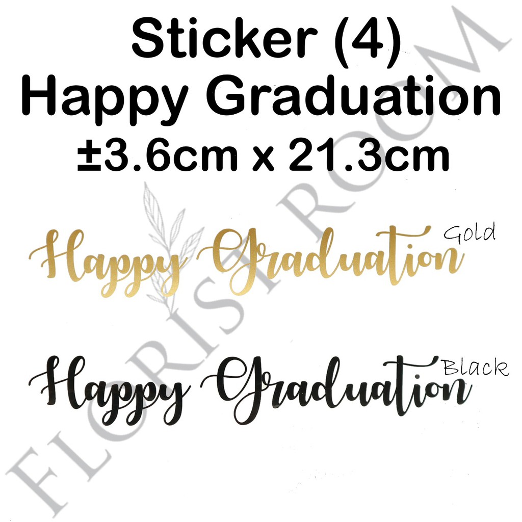 

Cutting Sticker Happy Graduation - Stiker Balon Wisuda Transparent - Hadiah - kado - DIY