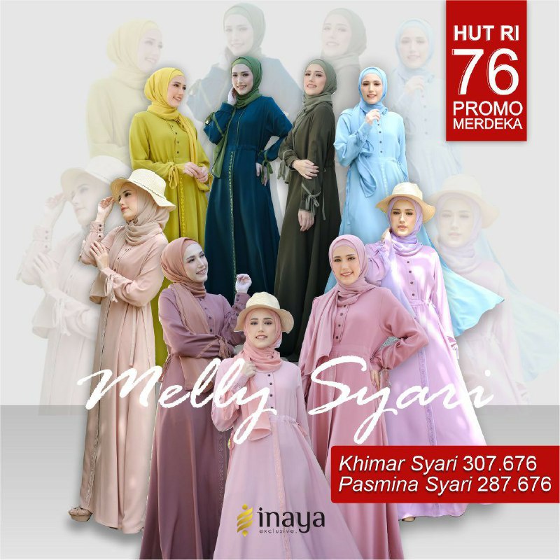 [ TERMURAH ] GAMIS PREMIUM SYARI MELLY BY INAYA