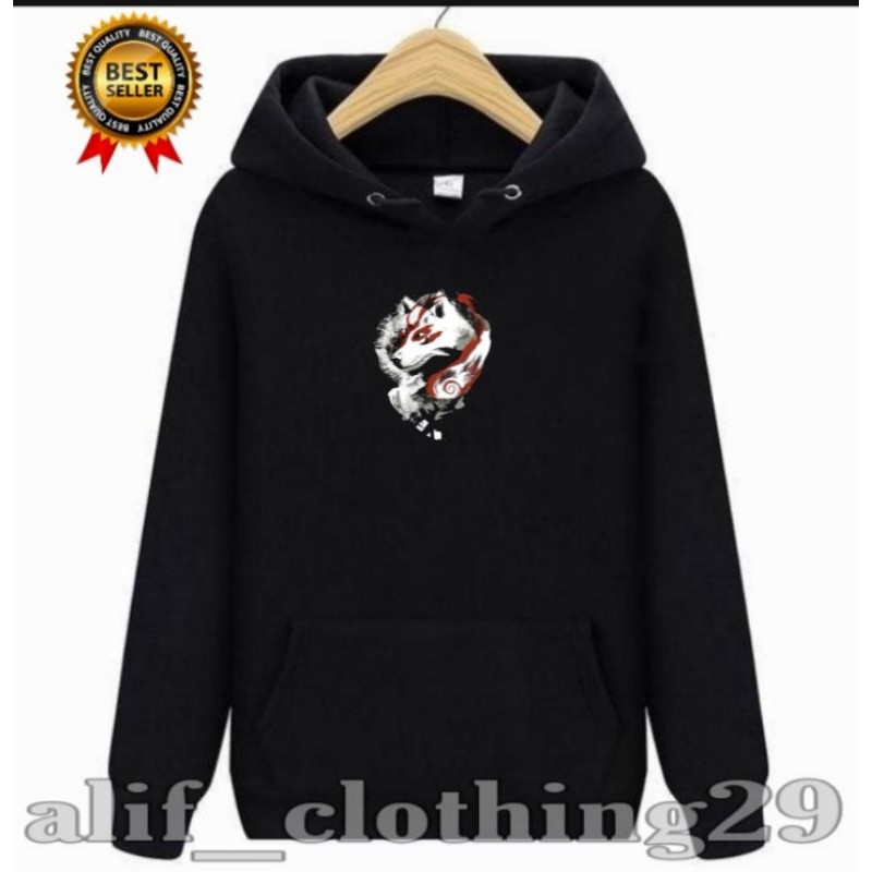jaket sweater jumper hoodie SERIGALA bisa custom