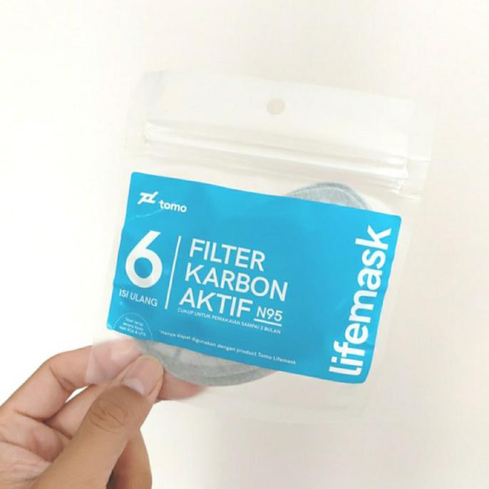 REFILL FILTER MASKER JOKOWI /MASKER TOMO LIFEMASK KARBON N95 ISI 6PCS
