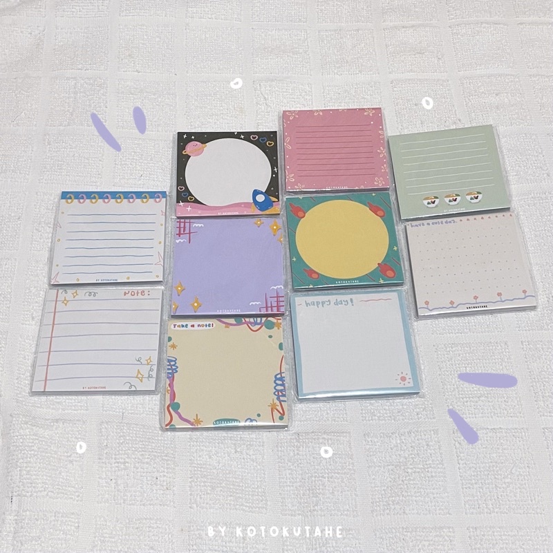 

KOTOKUTAHE - 50lembar Cute Memopad Vol. 2 / Kertas Memo Planner, Memopad Lucu
