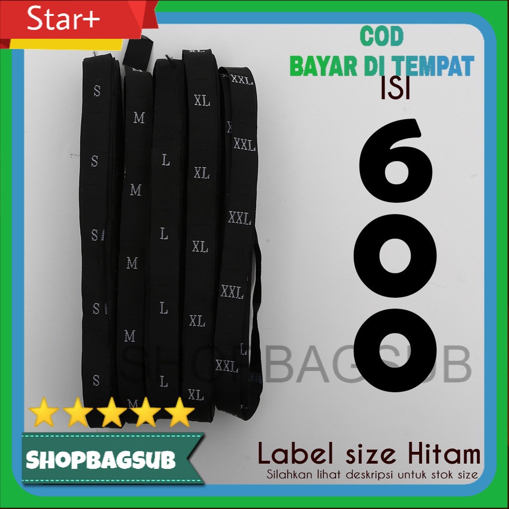 

LABEL SIZE BORDIR HITAM ISI 600 PCS