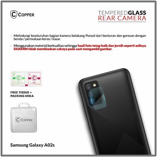 Samsung A02S - Copper Tempered Glass Kamera