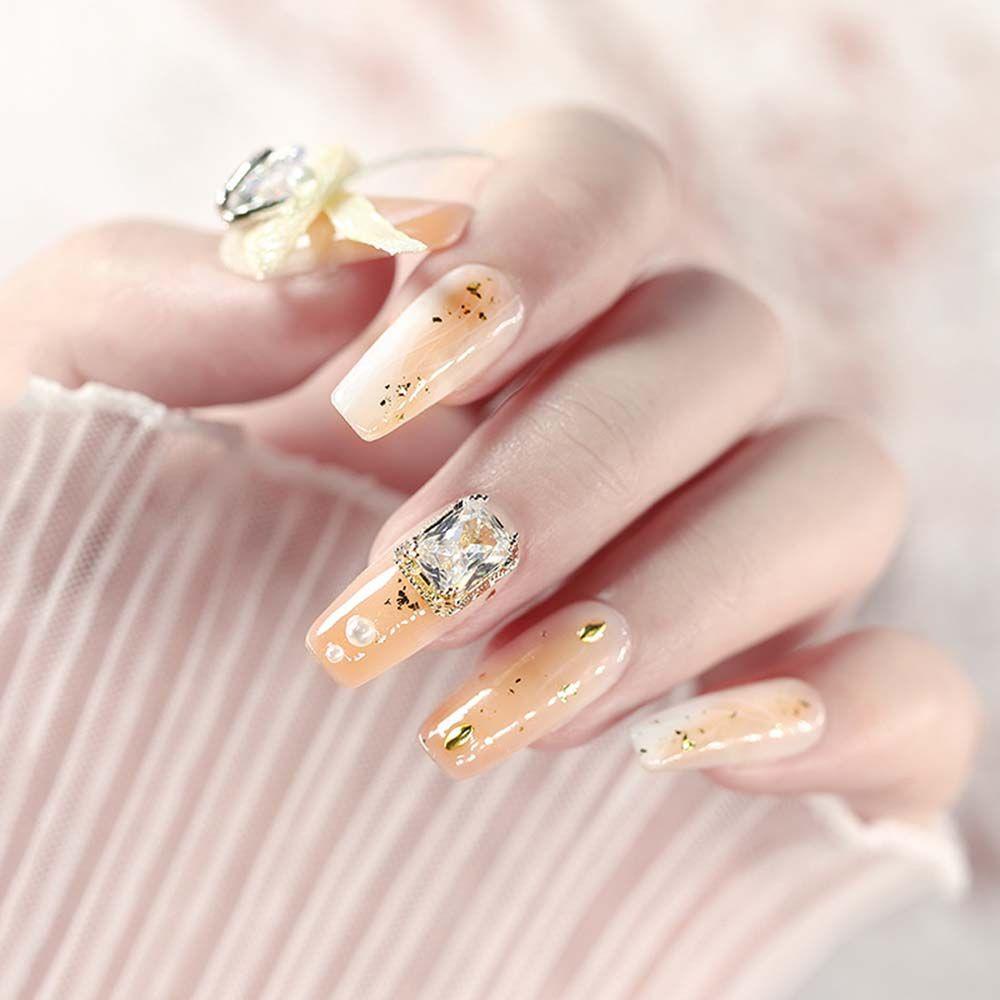 Augustina Nail Art Berlian Imitasi Super Flash Shiny Love Heart Glitter Diamond Perhiasan Jepang DIY Alat Nail Art