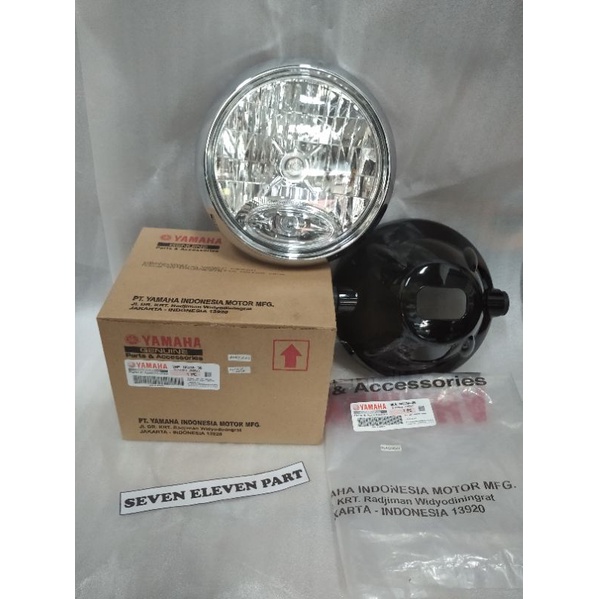 REFLEKTOR SET LAMPU DEPAN HEAD LAMP RX KING NEW BULAT ORIGINAL YAMAHA