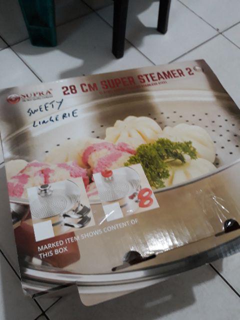 Supra Steamer 28cm,32cm / Panci Kukus 2 Susun Diameter 28cm Stainless