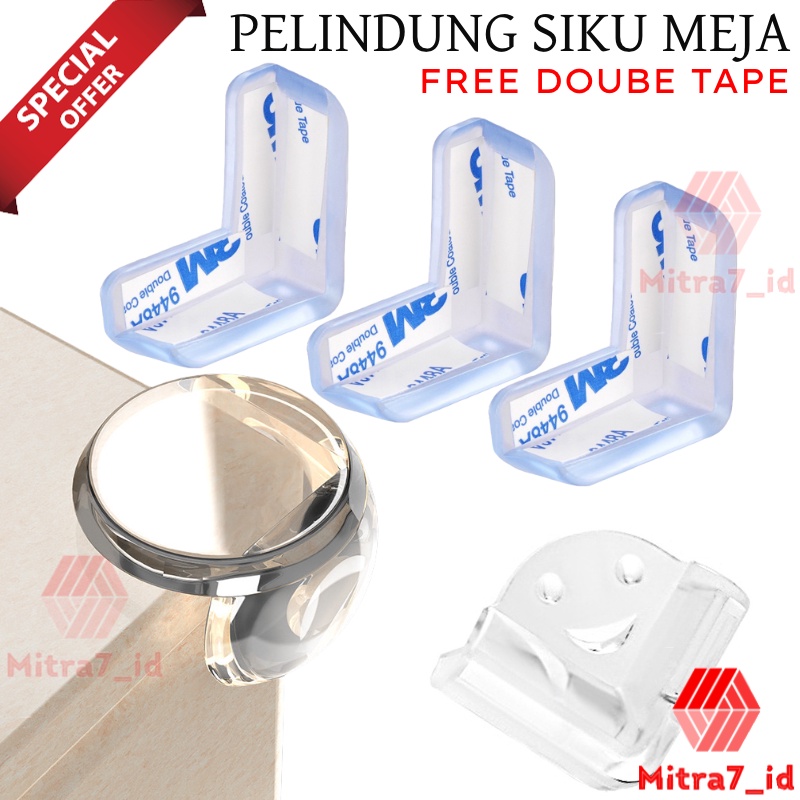 [M7] PELINDUNG SIKU MEJA / PELINDUNG PENGAMAN SUDUT SIKU MEJA TRANSPARAN / PELINDUNG FURNITURE / PELINDUNG SUDUT MEJA KURSI