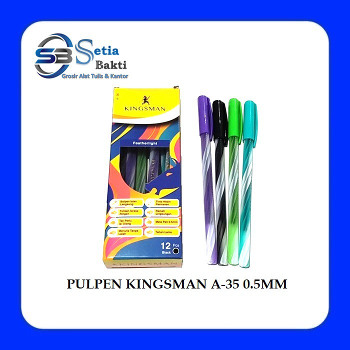 Pulpen KINGSMAN A-35 0.5 mm - 12 Pcs