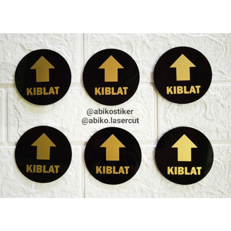 SIGN AKRILIK - SIGN BOARD ACRYLIC - PENUNJUK ARAH KIBLAT SHOLAT BULAT