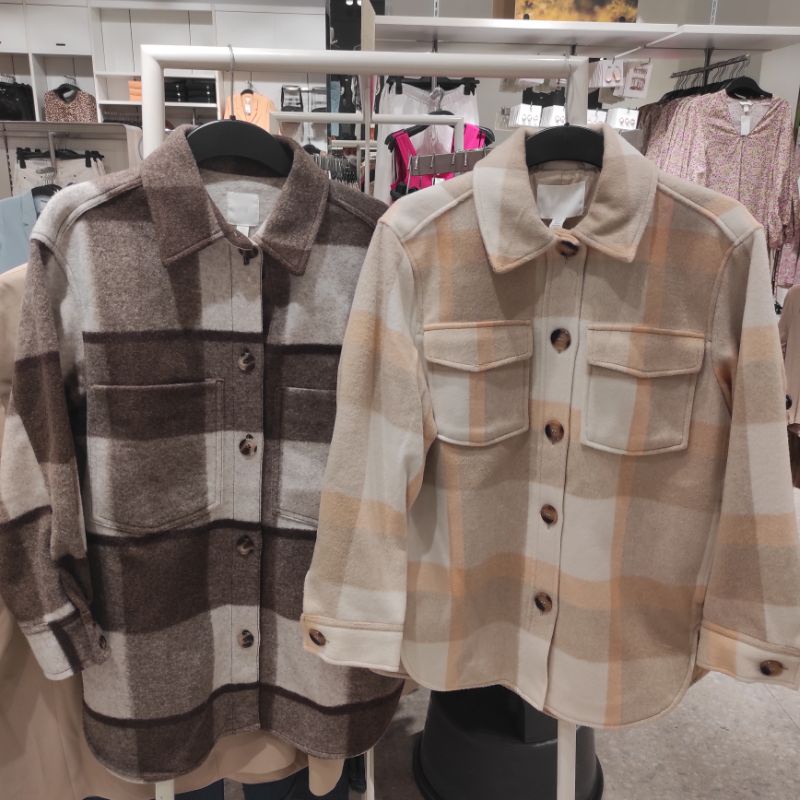 Oversize Jaket / KEMEJA / Coat Tebal H&M Original Store