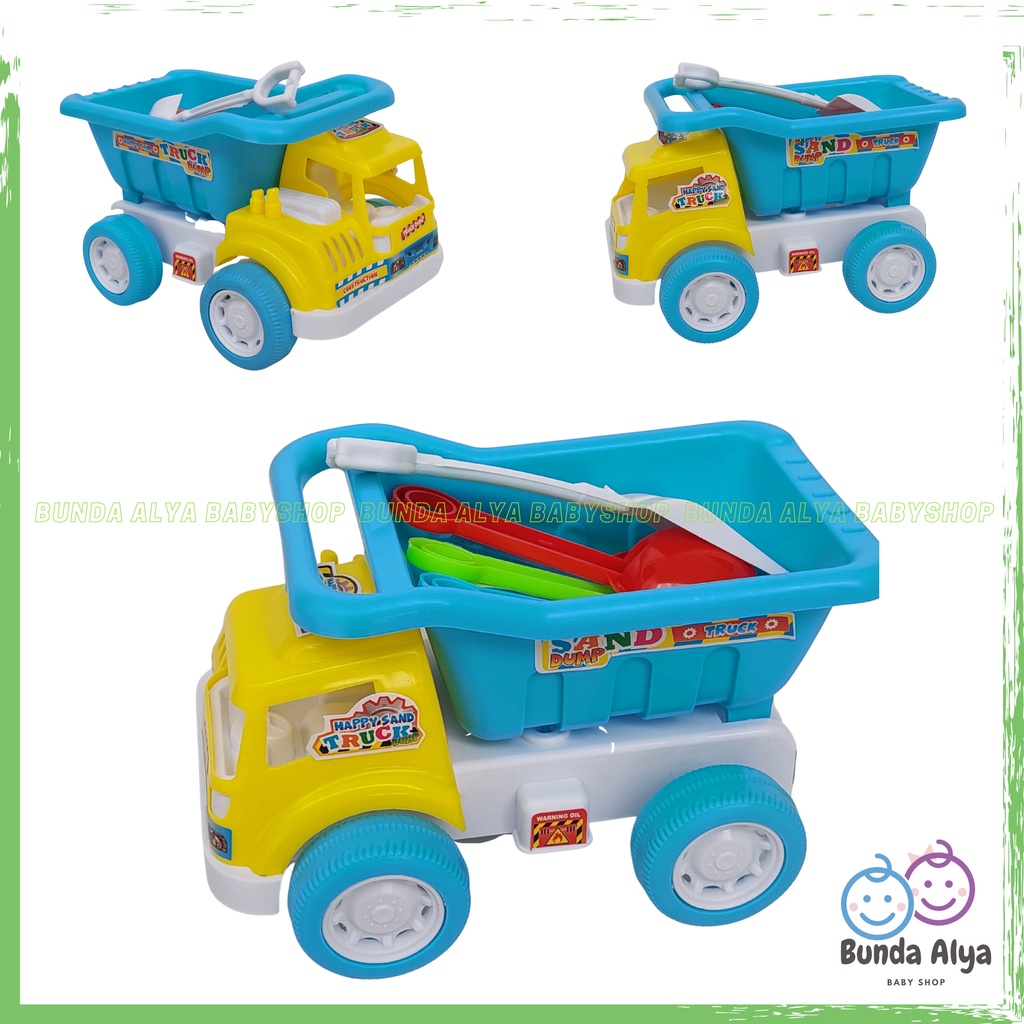 Set Mainan Truk Pasir Dengan Cetakannya - Mainan Happy Sand Dump Truck SNI - Mainan Edukasi Anak