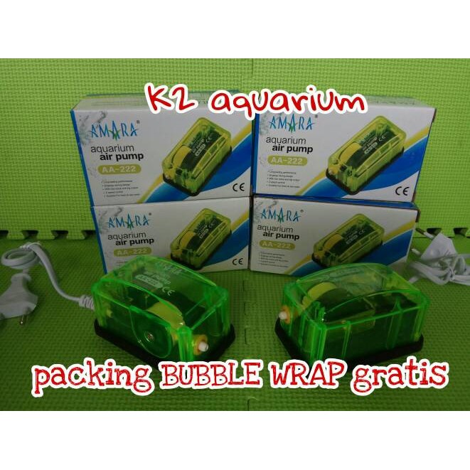 New Amara aa 222 pompa udara oksigen Aquarium MURAH