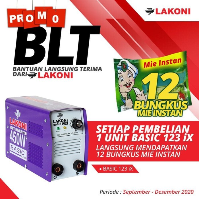 Termurah Mesin Las Lakoni Mesin Las Inverter Lakoni 450watt Basic 123ix Original