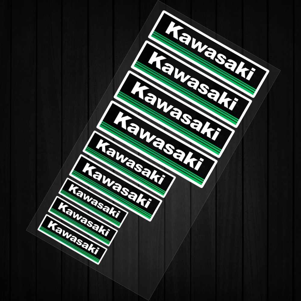 Kawasaki Motor Stiker Reflektif Logo Stiker Helm Dekorasi Stiker