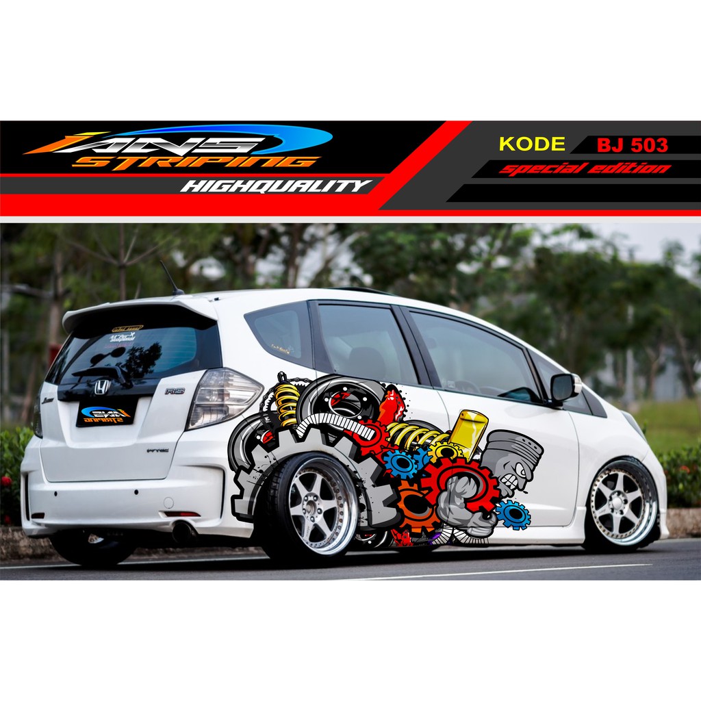 DECAL STICKER MOBIL JAZZ BRIO AVANZA SIGRA YARIS / STIKER VARIASI MOBIL / MODIF STICKER MOBIL