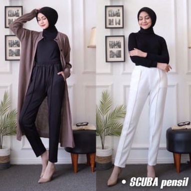 CELANA BAGGY PANTS SCUBA/CELANA PINGGANG KERUT/CELANA PANJANG/SCUBA PREMIUM