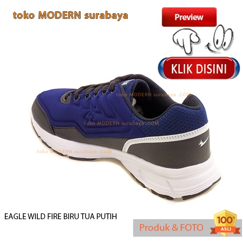 JUMBO EAGLE WILD FIRE BIRU TUA PUTIH sepatu pria olahraga running